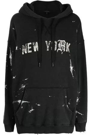 R13 Black 'New York' Hoodie