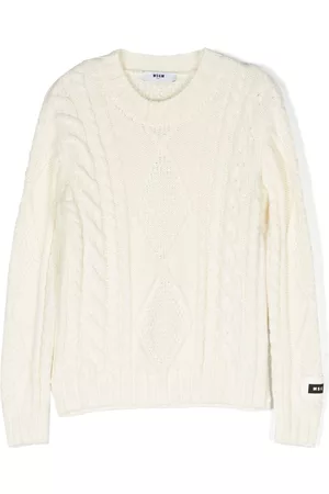 Msgm Cable-knit wool-blend jumper