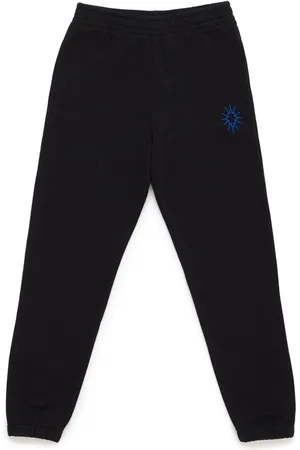 MARCELO BURLON Logo-embroidered cotton track trousers