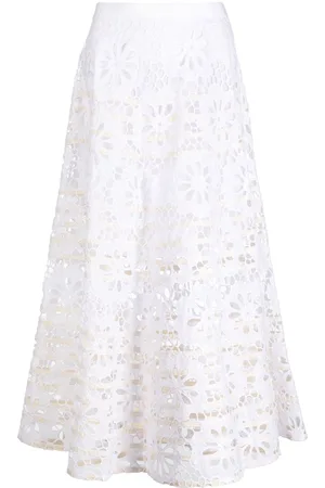 Tory Burch Broderie-anglaise cotton skirt