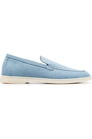 Scarosso Almond-toe denim loafers