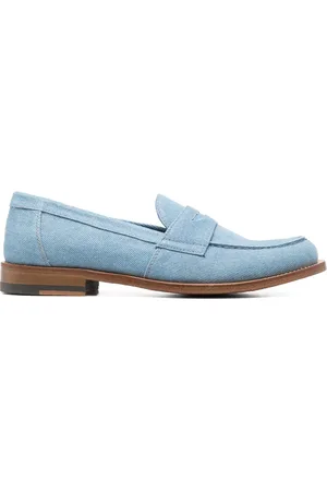 Scarosso Penny-slot denim loafers