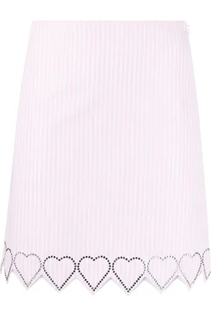 Mach & Mach Embellished heart-trim mini skirt