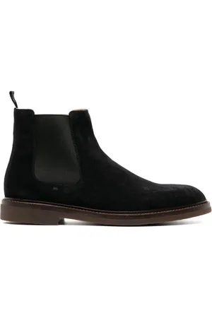 Brunello Cucinelli Elasticated-panel chelsea leather boots
