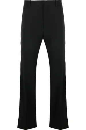 OFF-WHITE Logo-embroidered straight-leg trousers