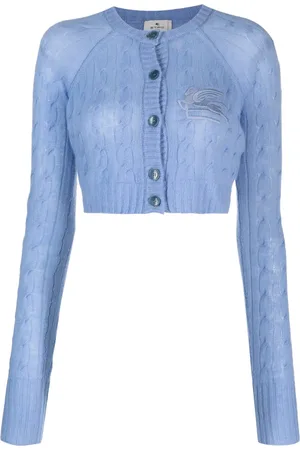 Etro Logo-embroidered cropped cardigan