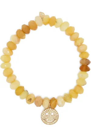 Sydney Evan 14kt gold and diamond opal bracelet