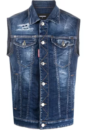 Denim vests for store sale