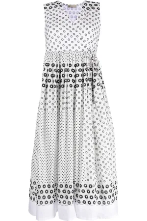 Tory Burch Graphic-print cotton wrap dress