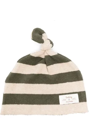 TEDDY & MINOU Striped knitted beanie