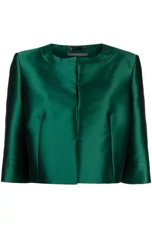 Alberta Ferretti Cropped satin jacket
