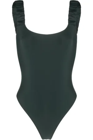 SUNNEI Logo-print ruched swimsuit