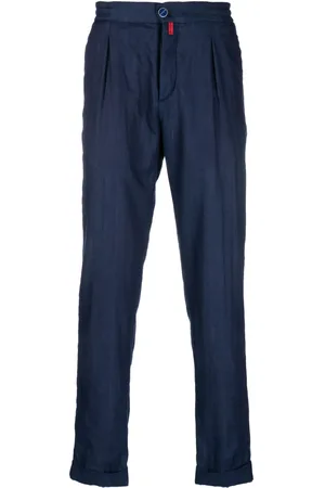 Kiton Pleated tapered-leg trousers