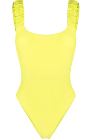SUNNEI Logo-print ruched swimsuit