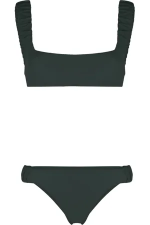 SUNNEI Logo-print ruched bikini set