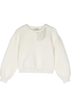 Twin-Set Chain-detail wide-neck sweatshirt
