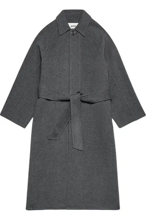 Ami Belted single-breasted coat