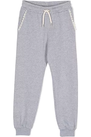 Chloé Lace-trim cotton track pants