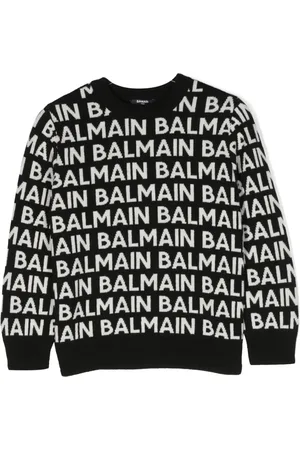 Balmain Logo-intarsia knitted jumper