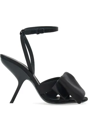 Salvatore Ferragamo Asymmetric-bow satin sandals