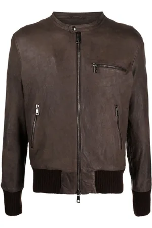 GIORGIO BRATO Leather zip-up jacket
