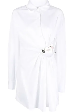 CHRISTOPHER ESBER Folia gemstone-detail cut-out shirt dress