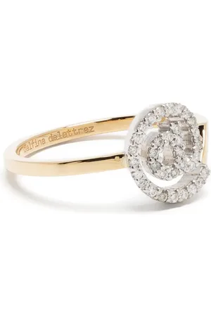 DELFINA DELETTREZ 18kt yellow and diamond Snail ring