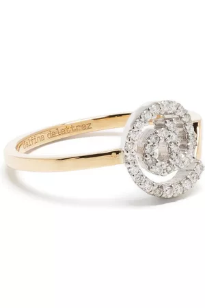 DELFINA DELETTREZ 18kt yellow and diamond Snail ring
