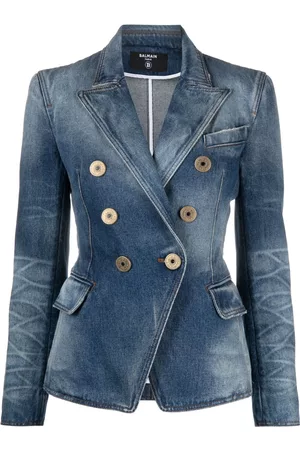 Denim store balmain blazer