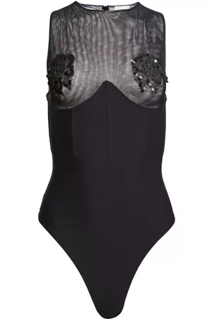 FLEUR DU MAL Embellished cup bodysuit