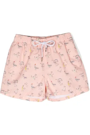 KNOT Parker duck-print swim shorts