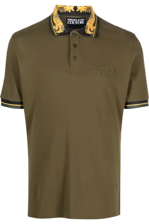 VERSACE Baroque-pattern polo shirt
