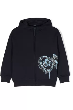 Il gufo Graphic-print zip-up jacket
