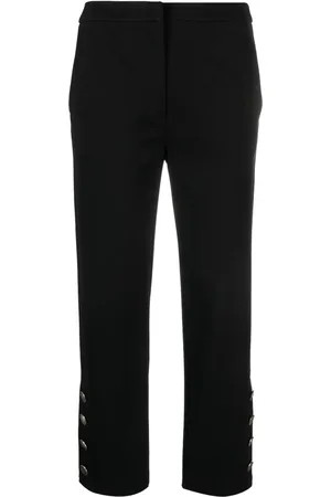 Twin-Set Logo-buttons cropped trousers