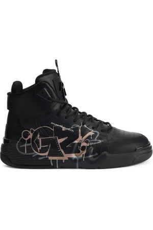 Giuseppe Zanotti Talon graffiti-print leather sneakers