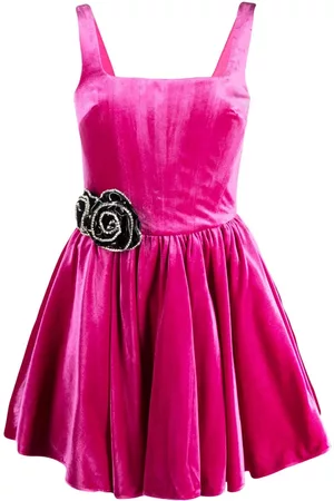 Ilkyaz Ozel Floral-appliqué pleated minidress
