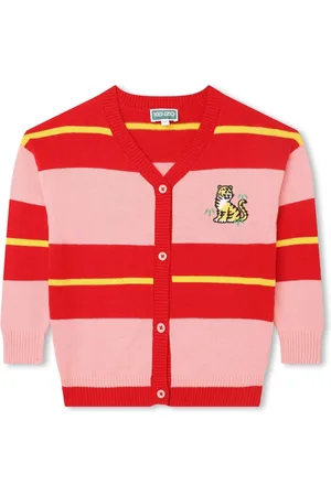 Kenzo Striped logo-embroidered cardigan