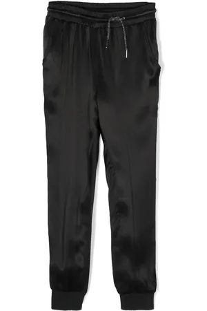 Karl Lagerfeld Satin-finish drawstring track pants