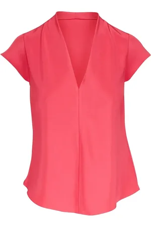 PETER COHEN V-neck silk top
