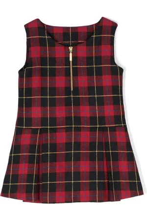 Lapin House Sleeveless plaid wool dress