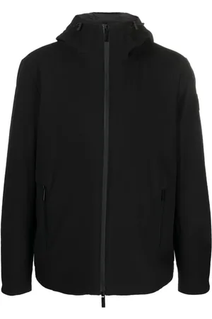 Woolrich Logo-patch zip-up hooded jacket