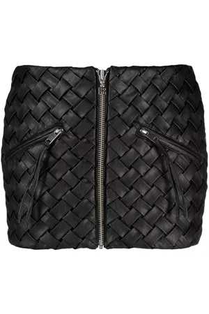 ROTATE Interwoven zip-up miniskirt