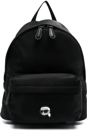 Karl Lagerfeld Logo-patch faux-leather backpack