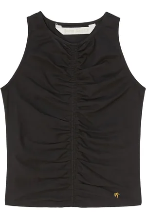 Palm Angels Ruched stretch-cotton tank top