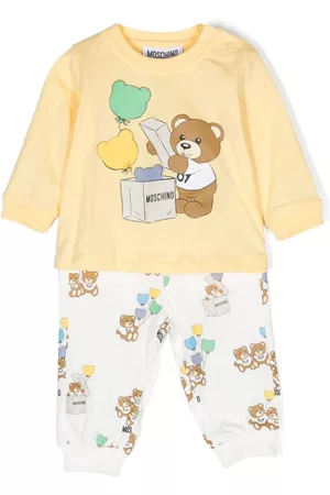 Moschino Teddy Bear-print cotton trouser set