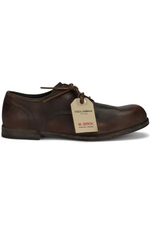 Dolce & Gabbana Logo-tag leather derby shoes