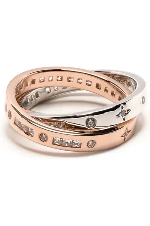 APM Monaco Crystal embellishment two-tone ring