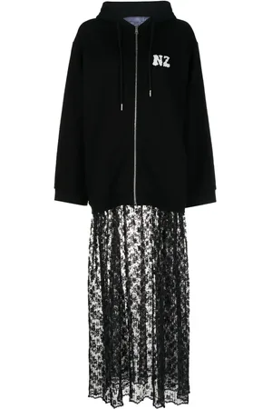 Natasha Zinko Combo logo-print hoodie dress