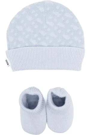 HUGO BOSS Printed hat and slippers set
