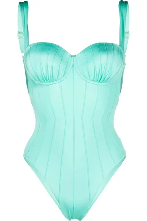 Noire Swimwear Ribbed balconette swimsuit